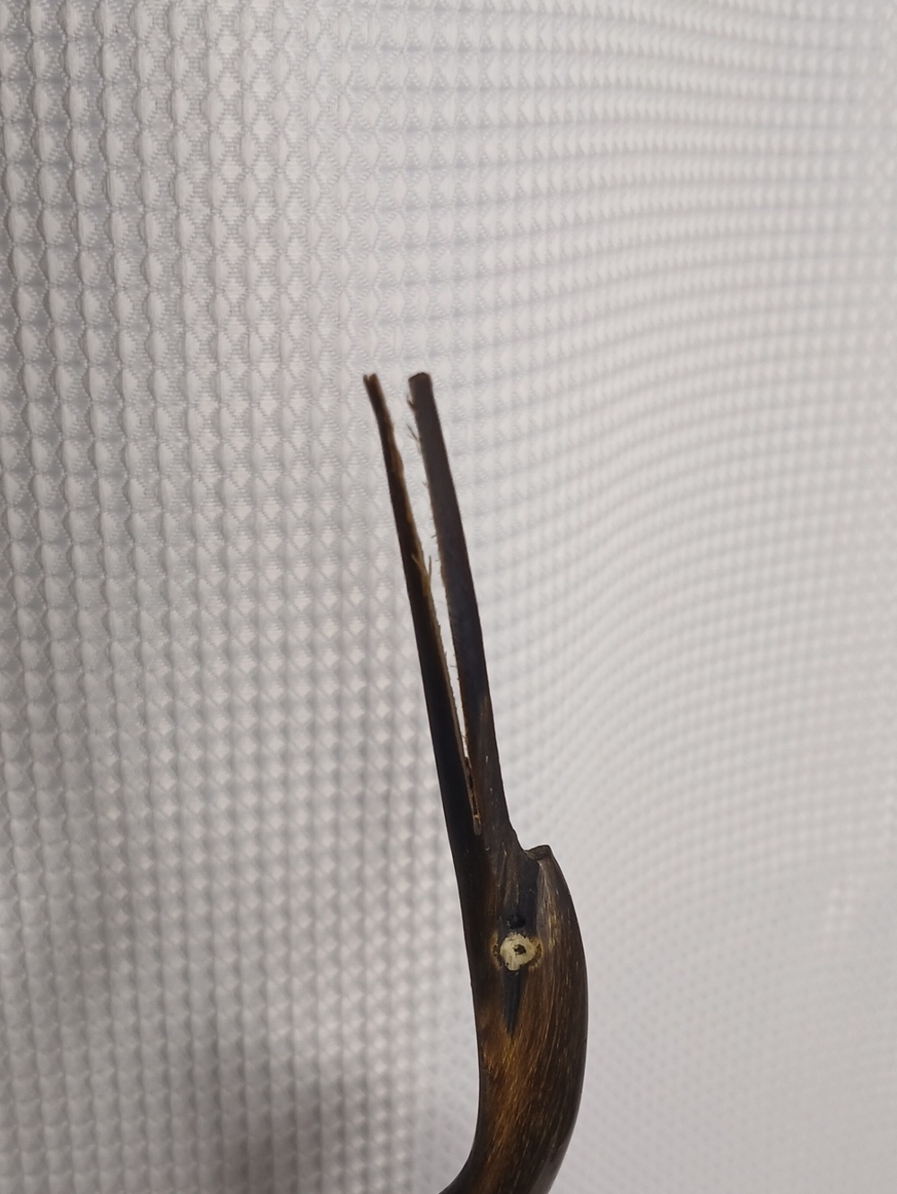 Vintage Mid Century Carved Wood Heron Crane Statue on Wood Base - Picture 6 of 9